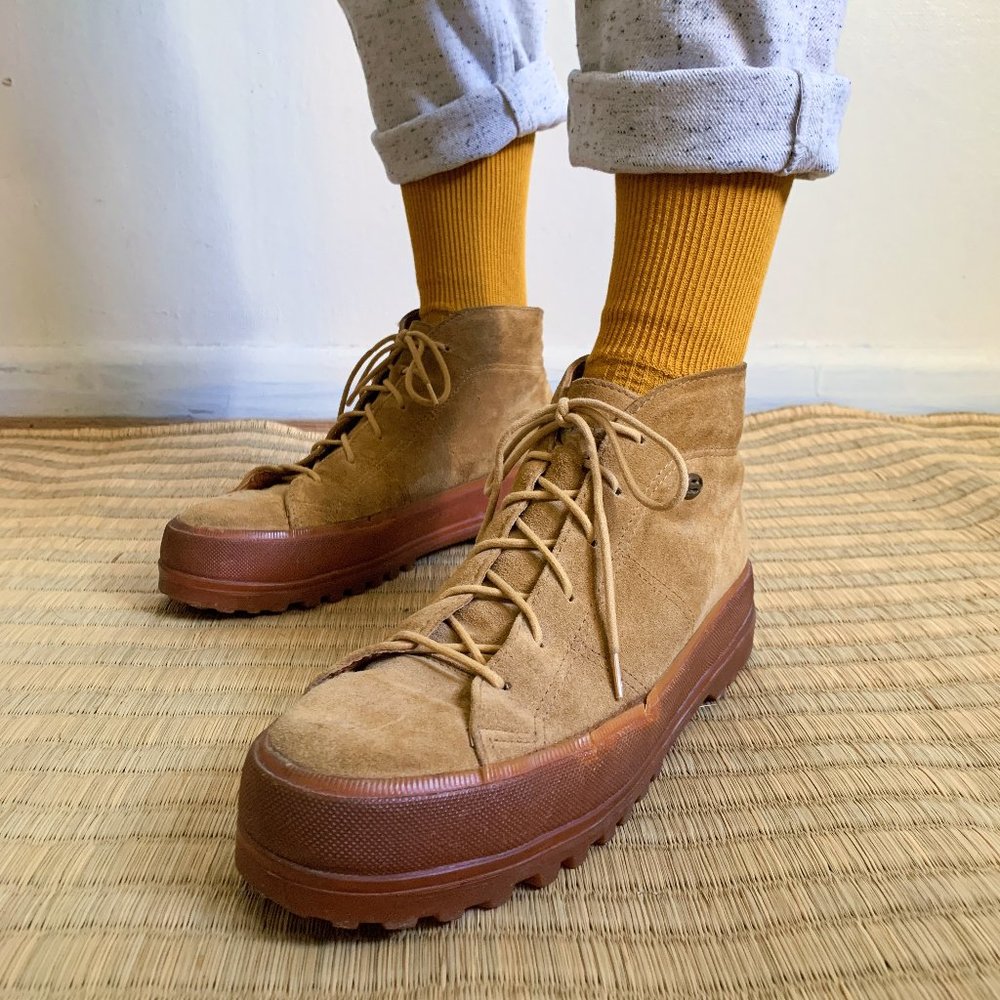 SUPERGA Suede Ankle Shoes / Boots with Gum Sole